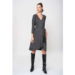 Midi wrap dress lurex - Image 4