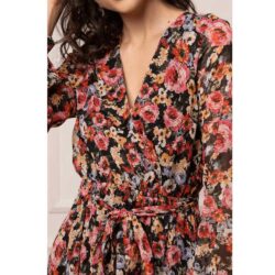 Pink floral midi dress - Image 4