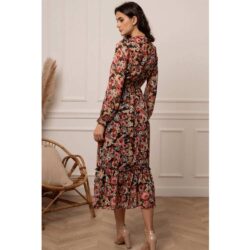 Pink floral midi dress - Image 3