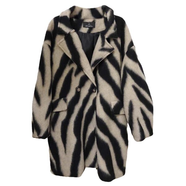 Παλτό animal print Oversized