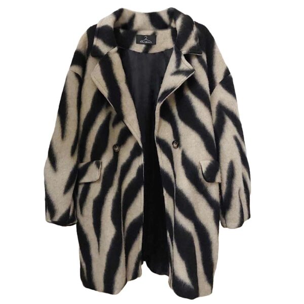 Παλτό animal print Oversized