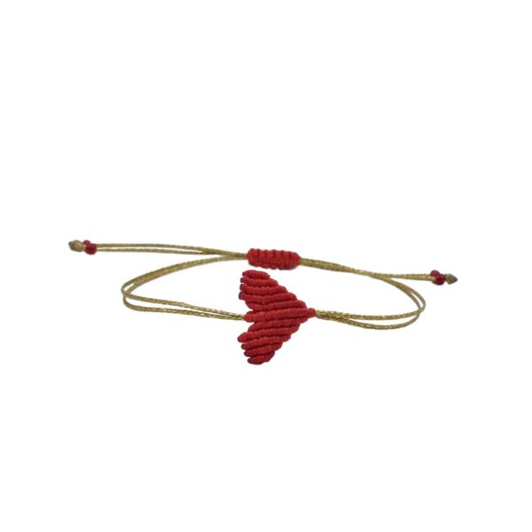 Handmade Macrame Heart Bracelet