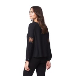 Black blouse with lace - Image 4