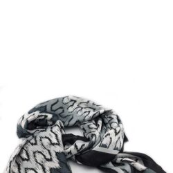 Women's Scarf Gray Black - Image 2