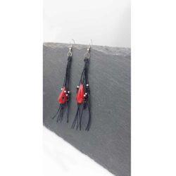 Μακριά Κόκκινα Σκουλαρίκια Δάκρυ